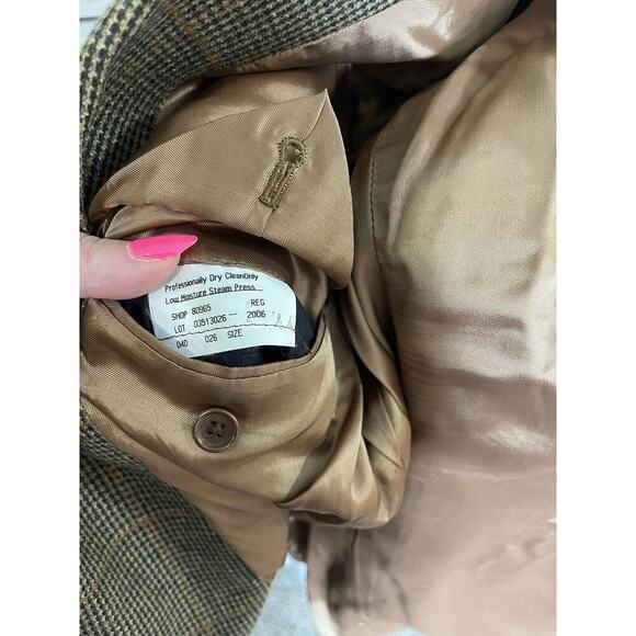 Vintage Brooks Brothers Mens Blazer Sport Coat Jacket Size 44L Wool Cashmere - Picture 8 of 12